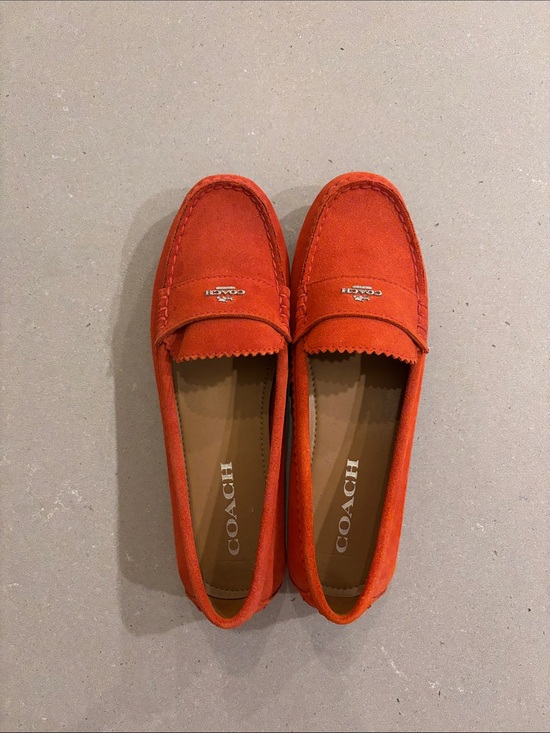 Coach Shoes - COACH Orange Loafers - Size 37.5
